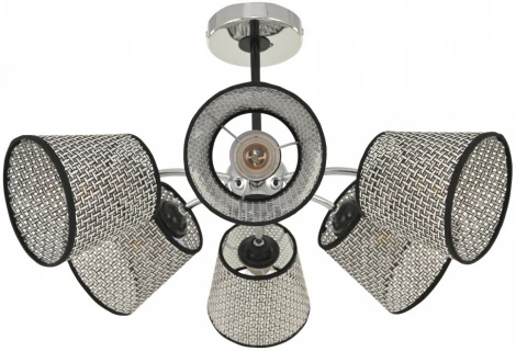 Потолочная люстра на штанге Arte Milano Napoli-320007 320007/3+3 CR.BK (220V)