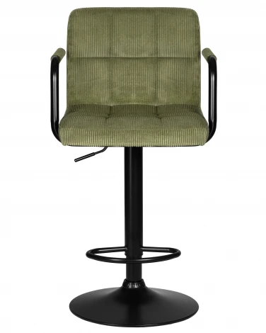 Набор 2 шт стул барный DOBRIN KRUGER ARM BLACK (зеленый вельвет (LAR-E2041-7))
