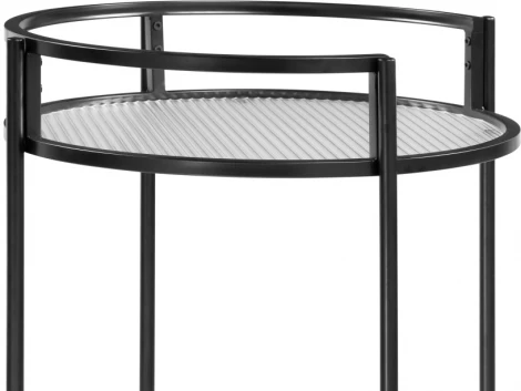 Журнальный столик Woodville Kotani 50х79 black / clear 15595
