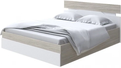 Без бренда Кровать Milton с подъемным механизмом (ЛДСП Ясень Шимо Светлый/Белый) 80x200
