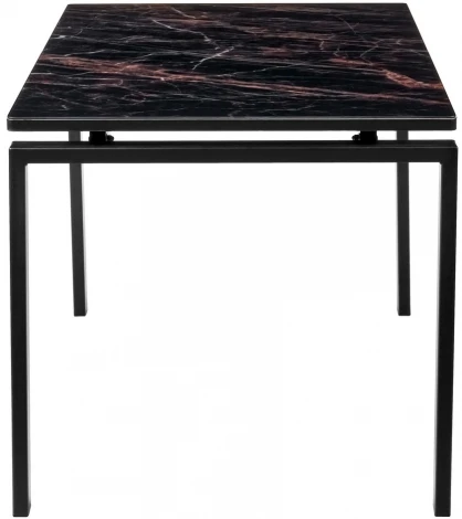 Стол Areal раскладной 140-180х80х75 чёрный мрамор с чёрными ножками Bradex Home RF 0414