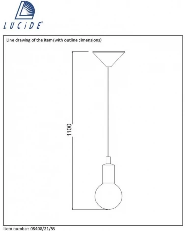 Подвесной светильник Lucide Fix 08408/21/53