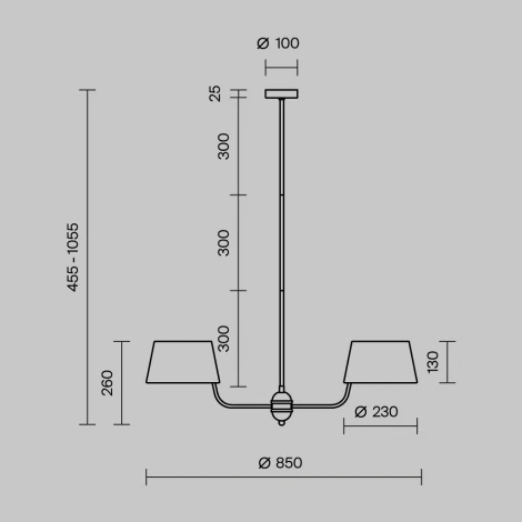 Потолочная люстра на штанге Maytoni Modesto MOD360PL-06B (220V)