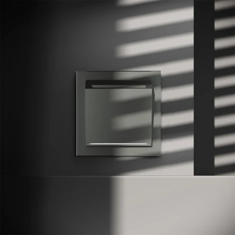 Выключатель встраиваемый карточный 16А (титан) Voltum S70 VLS010706