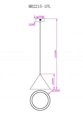 Подвесной светодиодный светильник MyFar Maretta MR2215-1PL (220V, на проводе, IP40)