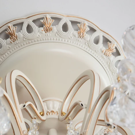 Потолочная люстра Eurosvet 12205 12205/6 белый (хрусталь Strotskis, подсвечник, свеча)