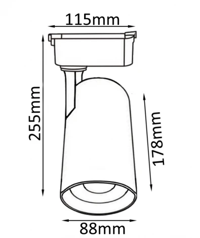 Трековый светильник Crystal Lux CLT 0.31 006 40W BL (LED, 220V)