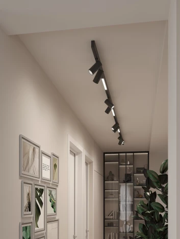 Трековая система в сборе магнитная накладная 48V 144W Hesby Lighting ElDeko HSBL_kompl_E005_NI4B3K