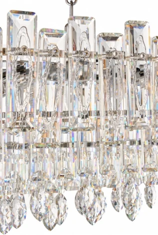 Подвесная люстра Fluorite Constancia FL1064-21P (220V, хрусталь, на цепи)