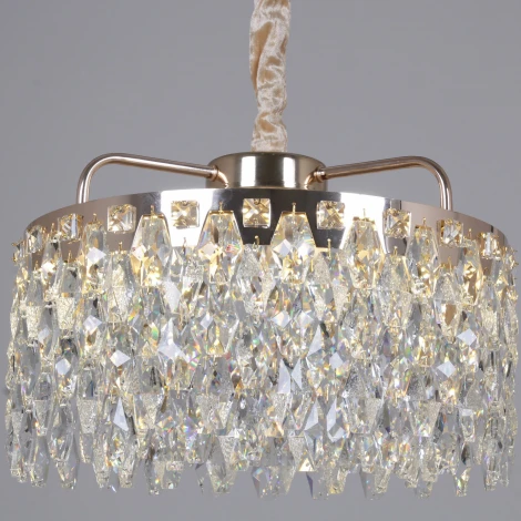 Подвесная люстра хрустальная светодиодная с регулировкой цветовой температуры Reluce 28500-0.4-400 MX GD