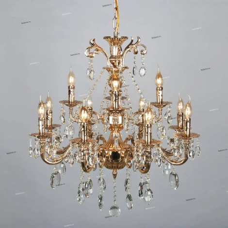 Подвесная люстра Omnilux Aosta OML-78903-12 (220V, на цепи, подсвечник, свеча)