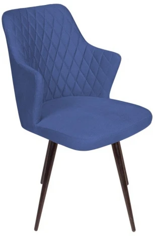 Стул поворотный на 360 градусов Hunt ромб, бархат синий 29 / чёрный конус Top Concept 80686