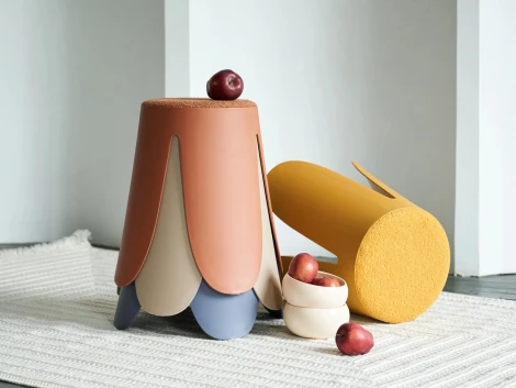 Комплект табуретов Chim 6 шт. ОГОГО Обстановочка! 966370 (Мех/Горчичный)