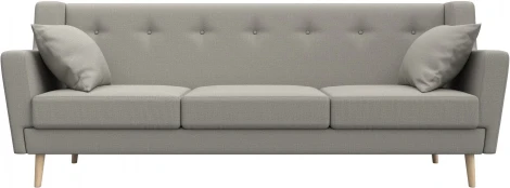 Диван кухонный прямой Брайтон 3 (Бежевый/Рогожка) Лига Диванов арт.122449