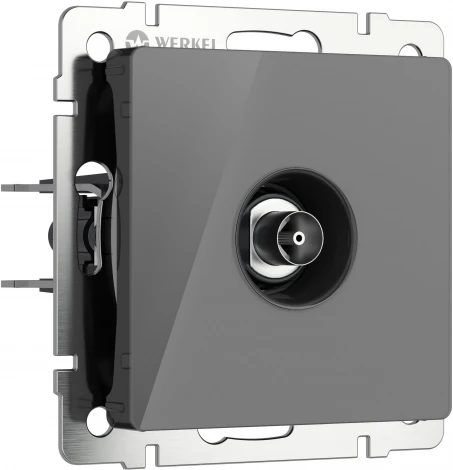 ТВ-розетка оконечная (графит акрил) Werkel W1183044 (a064096)