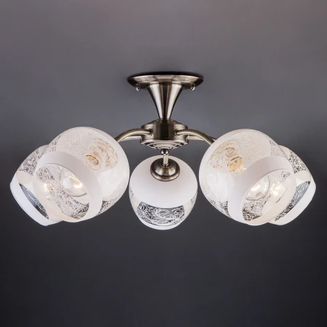 Потолочная люстра Eurosvet Cheryl 30118/5 античная бронза