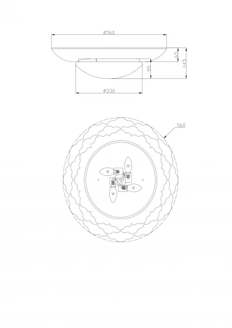 Потолочный светильник Maytoni Marte H012CL-04G