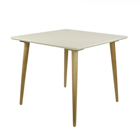 Стол обеденный Арника Ронда Мини 90, натуральный/слоновая кость
