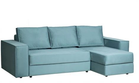 Диван Garda Decor BERGAMO-3MR-1K-БИРЮЗОВЫЙ-Vel43 (Бирюзовый)