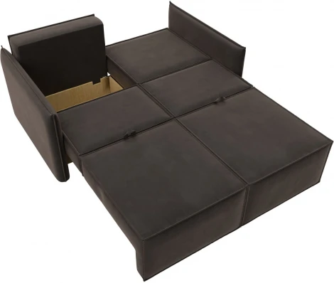 Диван прямой Либерти мини (Коричневый/Велюр) Лига Диванов арт.121897