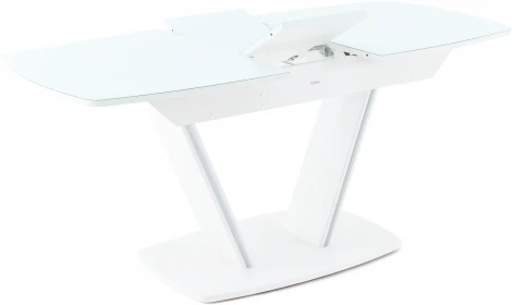 Стол Дрезден, Белый/Белый матовый шагрень, Аврора