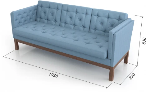 Диван Arsko Айверс Б орех голубая рогожка