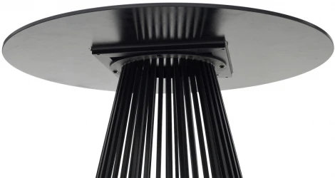 Стол TERNI 120 MATT BLACK MARBLE SOLID CERAMIC Черный мрамор матовый, керамика/Черный каркас М-City