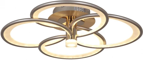 Потолочный светильник светодиодный с пультом и ночным режимом Reluce 09246-0.3-4S Champaign silver (Умный дом) (220V)