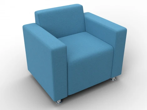 Кресло Лига-093 ВН (ДСП,Брус,Фанера,Рогожка/Голубой) Лига Диванов 134970