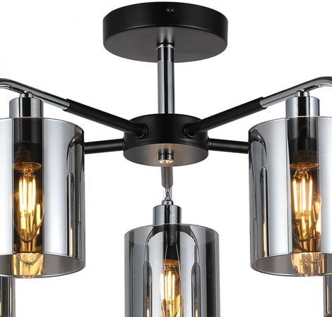 Потолочная люстра на штанге Escada Elegant 671/5P Chrome (220V, круглые)