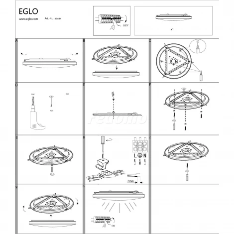 Потолочный светильник круглый Eglo Frania 97884 (LED, 220V)
