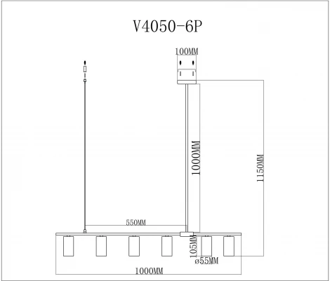 Подвесной светильник Moderli Kristina V4050-6P