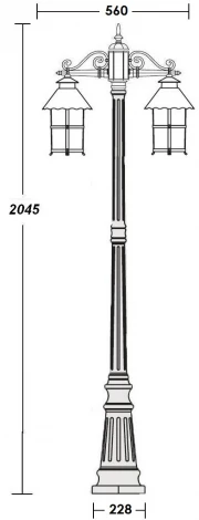Наземный фонарь Oasis Light CAIOR 1 81509A Gb (220V, фонарь, IP44)