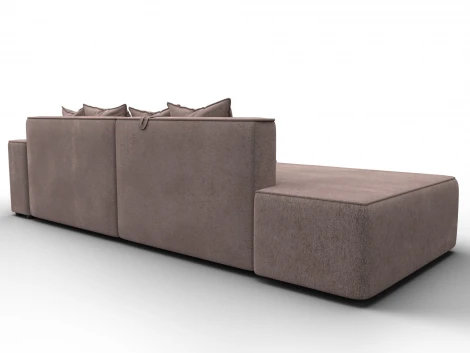 Диван угловой Лига-079 угол правый (ДСП/Пластик/Велюр/Бежевый) Лига Диванов 129821