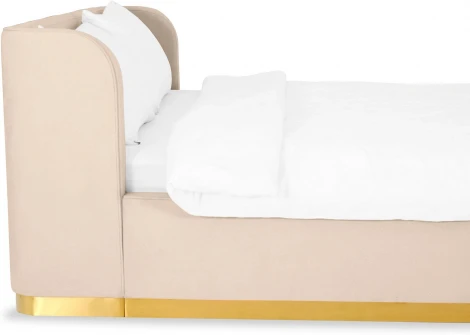 Кровать Vibe 1600 ОГОГО (арт.748481), (Ткань,Шенилл/Бежевый)