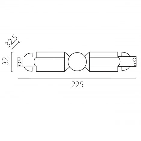 Соединение с меняющимся углом к треку 5040xx-(F)/(R) черный Lightstar Quattro 504157-FRPI