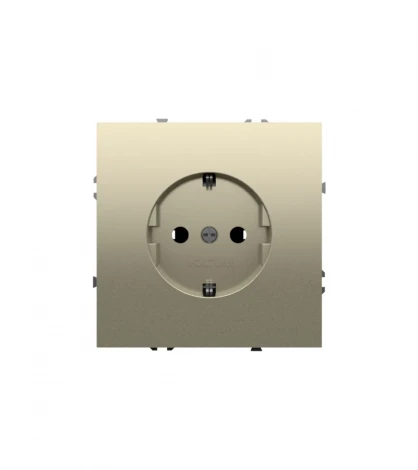 Розетка встраиваемая с заземлением (кашемир) IP30 Voltum S70 VLS040103