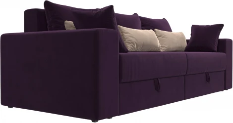 Диван прямой Мэдисон (Фиолетовый,Бежевый/Велюр) Лига Диванов арт.105754
