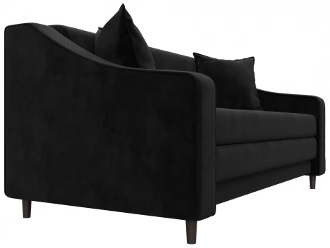 Диван прямой Лига-071 (ЛДСП,Брус,Фанера/Дерево/Велюр/Черный) Лига Диванов 129768