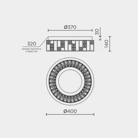 Потолочный светильник светодиодный с пультом с регулировкой цветовой температуры Modelux ML.2400.400 GD