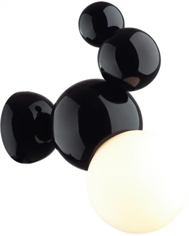 Настенный светильник Lumion Blasen 6566/1W черный/белый матовый/металл/стекло E27 1*40W 220V (шарики)