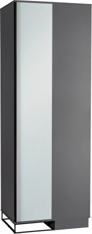 Шкаф угловой универсальный City графит с зеркалом R-Home арт.4010551031h