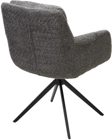 Стул MEADOW 360 град. поворот. Темно-серый XD841-16, букле / черный каркас, ®DISAUR