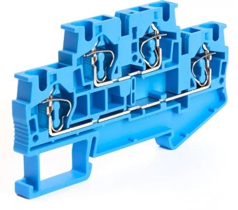 Зажим пружинный 4-х проводной проходной ЗНИ 2 уровня ЗНИ 4 мм2 Stekker 39974