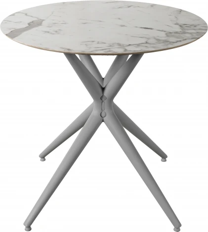 Стол обеденный обеденный JET CERAMIC круглый d-80 (Термопластичный полимер, Серый) CA Grigio Statuario 80x80