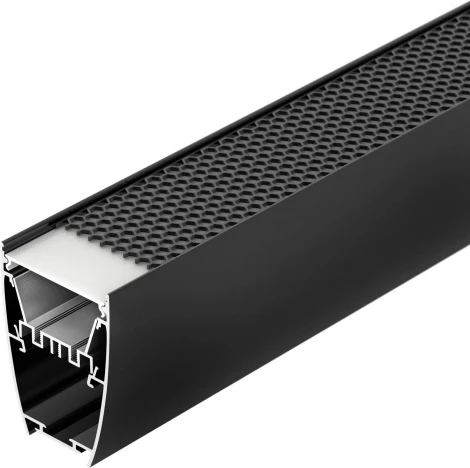 Профиль LINE-5075-U-HONEYCOMB-2000 BLACK (Arlight, Алюминий) 044885