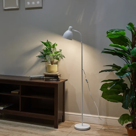 Торшер напольный под лампу Е27, 60W, с регулировкой наклона, белый Uniel UML-T701 E27 WHITE