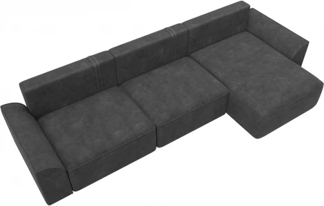 Диван угловой Лига-048 НПБ лонг Лига Диванов (Велюр) арт.128490