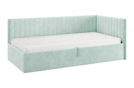 Кровать с подъемным механизмом Твикс (Тахта) 90х200 см Mebelson (ДСП,Велюр/Зеленый) арт.170631,2764