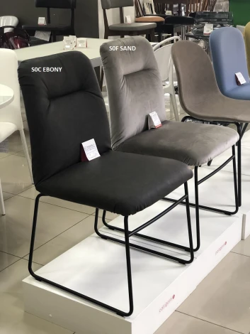 Стул GRETA CB/1904 MET.P15 MATT BLACK/ VENICE S0F SAND, M-City